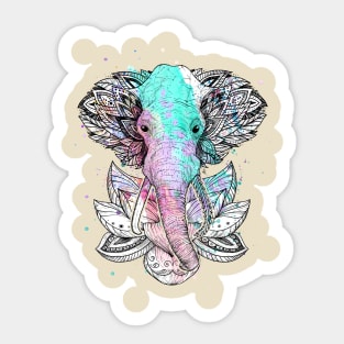 elephant in the Lotus Sticker